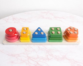 Montessori Wooden Shape Sorter Toy for kids | Fine Motor Skills Puzzle
