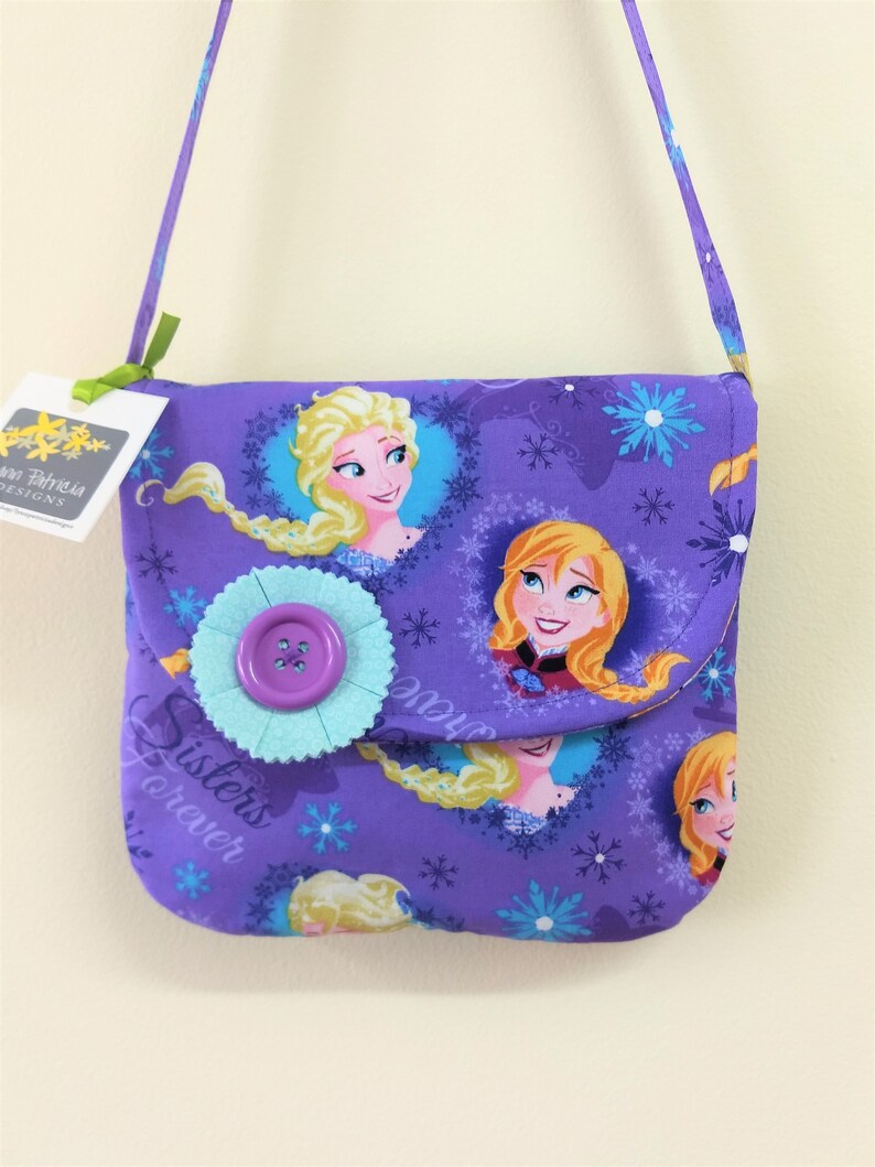 Frozen Purse Disney Elsa and Anna Princesses Cotton Fabric Etsy