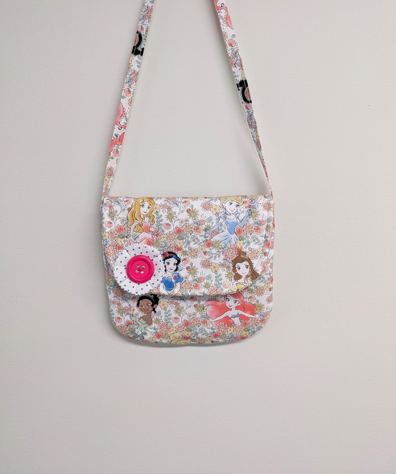 Disney Floral Princess Purse Tote Crossbody Handbag Etsy