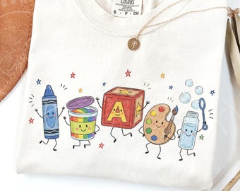 Preschool Teacher PNG, Doodle Characters, Pre-K Teacher Shirt Design, Early Childhood PNG, Daycare Worker Graphic, Preschool Sublimation