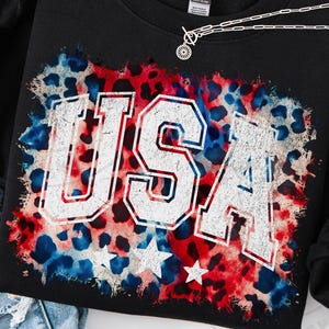 USA 250 Patriotic Leopard PNG | Fourth of July Sublimation Design