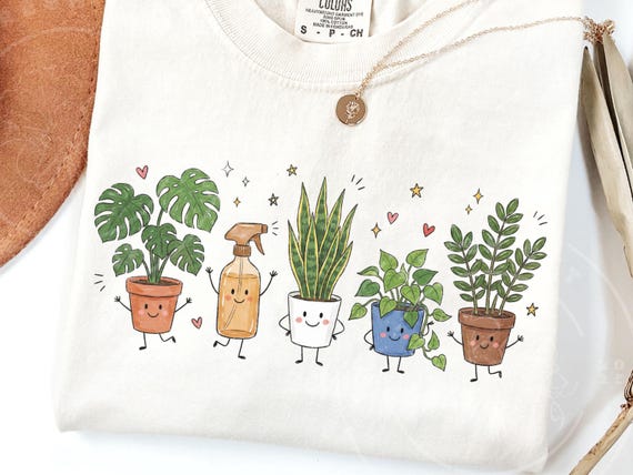 Plant Mom PNG | Doodle Characters Design | Cute Houseplant Crew | Gardener and Plantaholic Sublimation | House Plants Shirt Graphic