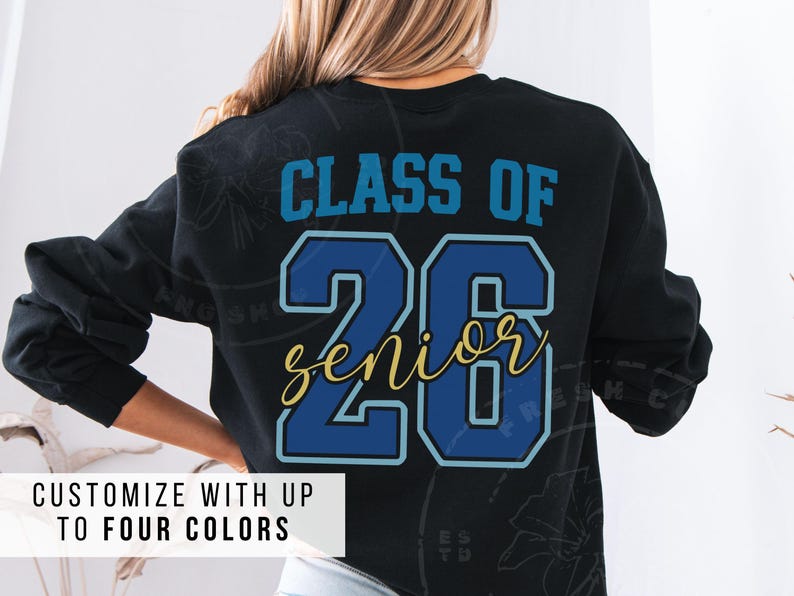 Class of 2026 Senior SVG PNG Bundle | Front Back Senior Graduation ...