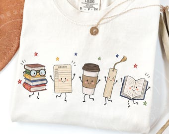 Bibliothek Crew PNG, Bibliothekar Shirt Design, Bibliothek Doodle Grafik, Buchliebhaber Sublimation, Schulbibliothekar Geschenkidee