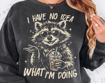 I Have No Idea What I’m Doing Raccoon PNG | Funny Sarcastic Shirt Design
