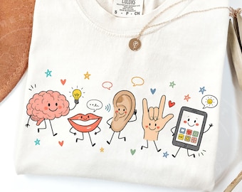 Speech Therapy PNG, Every Voice Matters Design, SLP Doodle Characters, AAC Device, Speech Therapist Sublimation, Communication Shirt Graphic