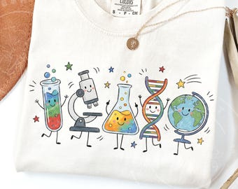 Wissenschaftslehrer PNG, Doodle-Charaktere, STEM-Lehrer-Design, Biologie-Shirt, Schulchemie-Grafik, Wissenschaftsklasse-Sublimation