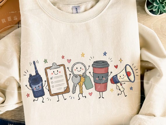 Principal PNG | School Employee Doodle Characters | Cute Principal Doodles | School Staff Appreciation Sublimation | Principal Shirt Design