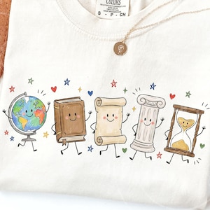 History Teacher PNG | Occupation Doodles | Cute Vintage History PNG | History Teacher Sublimation | Social Studies Shirt Design