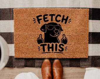 Fetch This Dog Doormat, Funny Animal Door Mat, Coir Mat Outdoor,  Animal Lover Doormat, Pet Lover Home Decor, Welcome Mat for  Dog