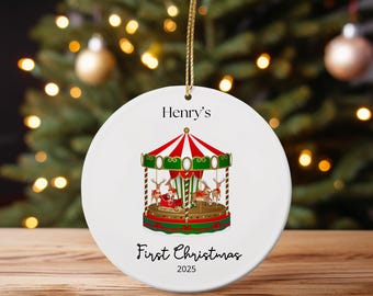 Baby First Christmas Ornament 2025, Personalized First Christmas Ornament, Baby Shower Gift, Baby Family Keepsake, Custom Newborn Gifts
