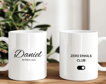 Personalized Funny Retirement Gift, Coffee Mug, Custom Retirement Mug, Retirement Gifts for Men and Women, Happy Retirement Cup