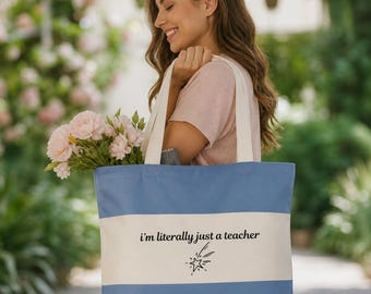 Teacher Tote Bag, Teacher Appreciation Gift, Canvas Bag for Educators, Teacher Gift Bag, Educator End of Year Gift, Back to School Totes