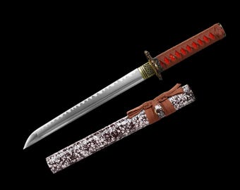 Handmade Dragon Gaurd Tanto with White Speckled Saya