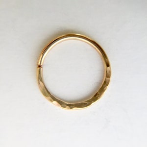 Hammered Texture Nose Ring/Septum/Earring  - 14k Gold Filled