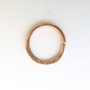 Hammered Texture Nose Ring/Septum/Earring - 14k Rose Gold Filled
