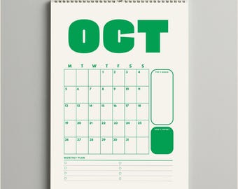 Calendrier 2026 imprimable | Téléchargement PDF | Objectifs et planification mensuelle | Calendrier pour la maison et le bureau | A4