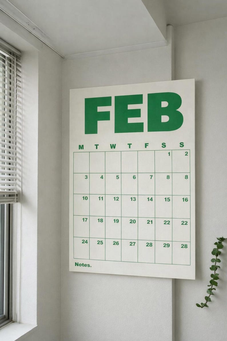 Calendrier 2026 imprimable | Téléchargement PDF | Modèle d'agenda annuel | Calendrier pour la maison et le bureau | A4 image 5