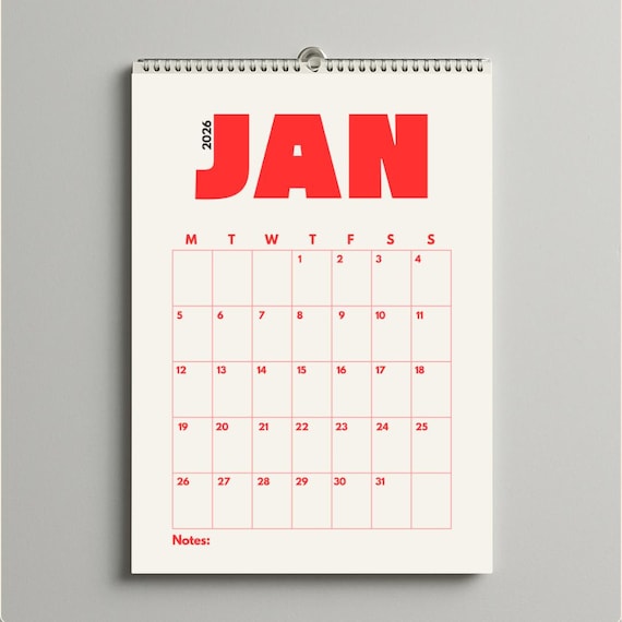 2026 Printable Calendar | PDF Download | Yearly Planner Template | Calendar for Home & Office | A4