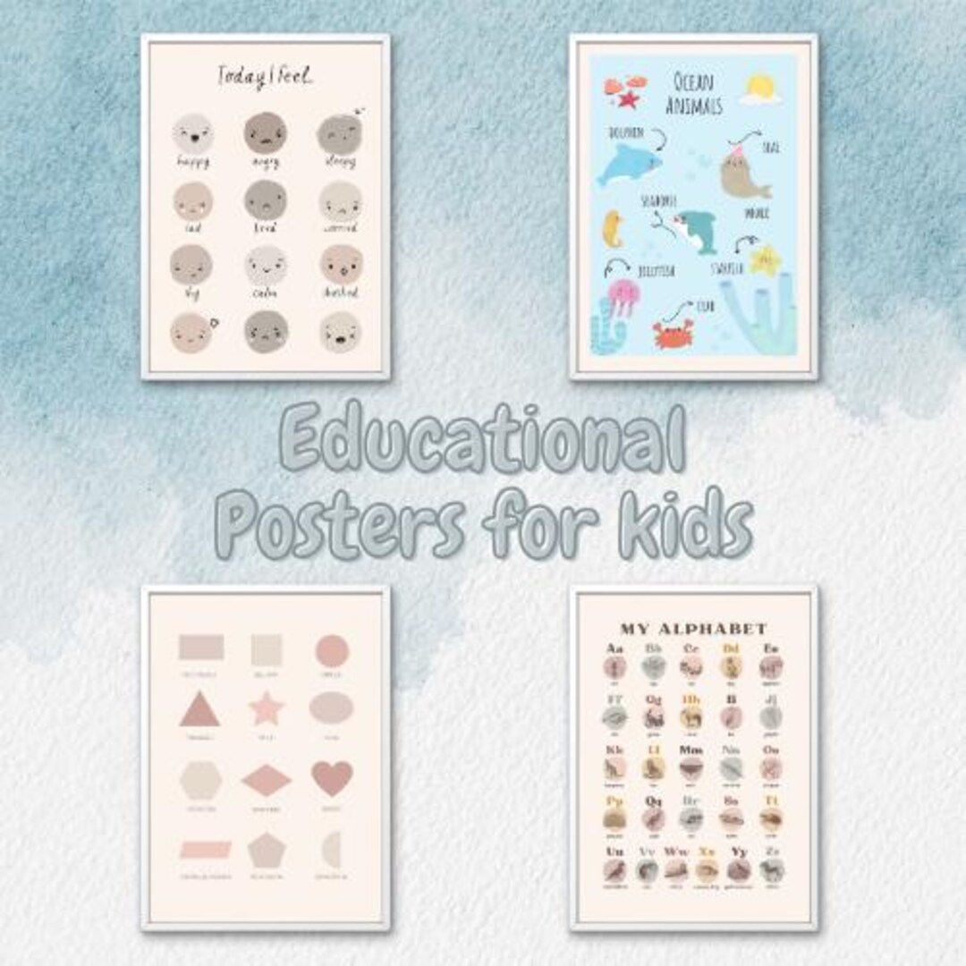 Educational Posters for Kids: Classroom & Homeschool Decor (digital ...