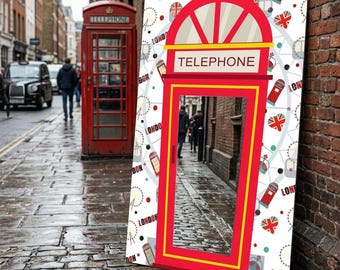 London Telephone Box Mirror, Red Phone Booth Wall Mirror, British Decor, Plexi Acrylic Mirror, UK Gift, Kids Room Decor, Unique Wall Art