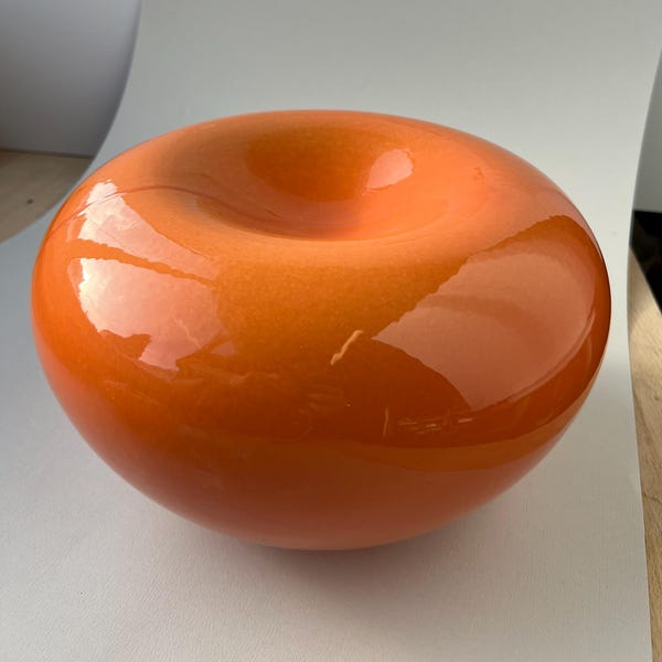 Tierurne L 6Liter – orange – handgemacht Keramik Ascheurne SOUL