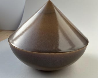 Tierurne M 2Liter – purplish brown – handgemacht Keramik Ascheurne AURA