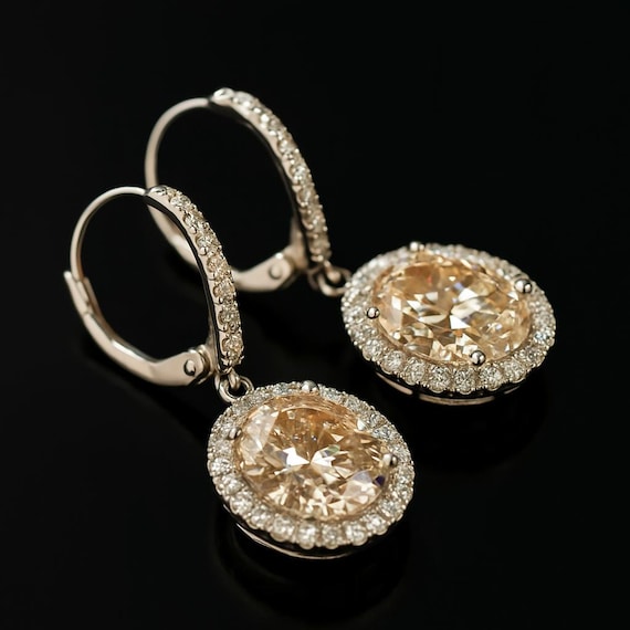 Platinum 3.01ct GIA Certified Diamond Earrings, Swiss Made