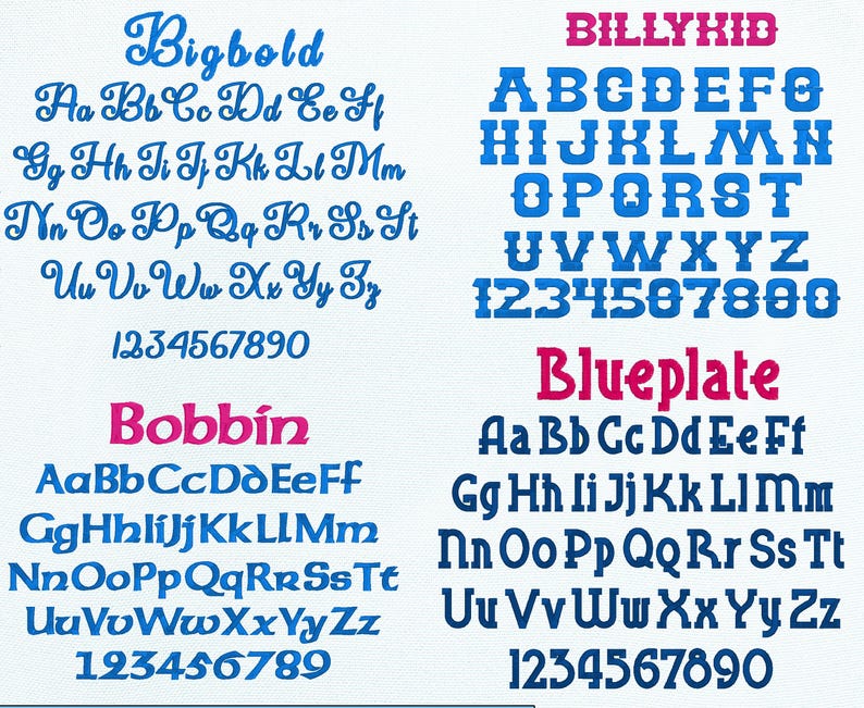 Embroidery Fonts PES, 20 PES Font Bundle, PES Font, Machine Fonts ...