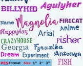 Embroidery fonts PES, 20 PES Font Bundle, PES Font, Machine fonts, Digital download