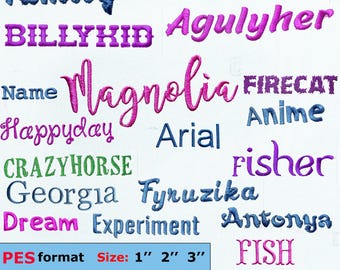 Borduurlettertypen PES, 20 PES-lettertypenbundel, PES-lettertype, machinelettertypen, digitale download