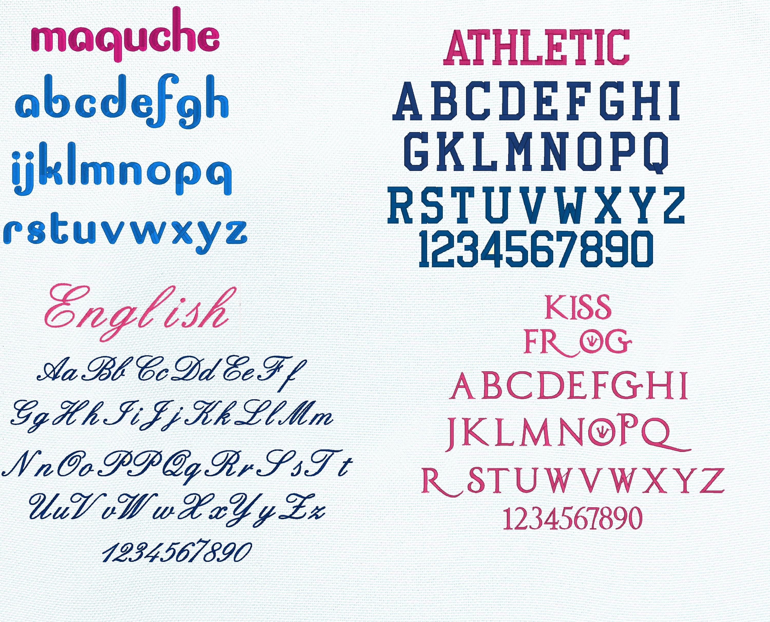 Embroidery Fonts PES, 55 PES Font Bundle, PES Font, Machine Fonts ...