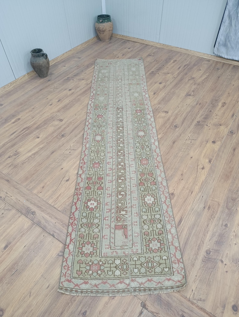 Handmade Wool Runner Rug, Turkish Anatolian Patchwork Entryway Carpet ...