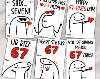 6 7 Slang Valentine Cards for Kids | Funny Classroom Valentines | Six ...