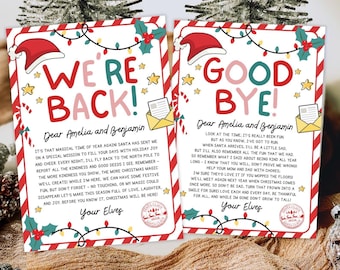 Editable Elf Arrival Letter, Elf Welcome Letter, First time Elf Arrival Letter, Elf Goodbye Letter, First time Elf Arrival,Elf Kit Printable