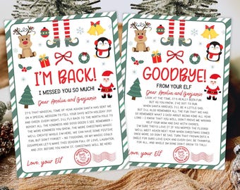 Editable Elf Arrival Letter, Elf Welcome Letter, First time Elf Arrival Letter, Elf Goodbye Letter, First time Elf Arrival,Elf Kit Printable