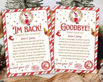 Editable Elf Arrival Letter, Elf Welcome Letter, First time Elf Arrival Letter, Elf Goodbye Letter, First time Elf Arrival,Elf Kit Printable