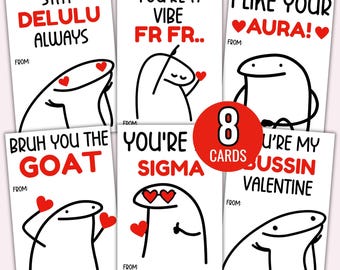 Cartões de Dia dos Namorados com Memes Engraçados | Dia dos Namorados Divertido para a Sala de Aula | Tendência de Dia dos Namorados para Meninos e Meninas da Geração Z, Adolescentes e Pré-adolescentes