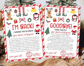 Editable Elf Arrival Letter, Elf Welcome Letter, First time Elf Arrival Letter, Elf Goodbye Letter, First time Elf Arrival,Elf Kit Printable