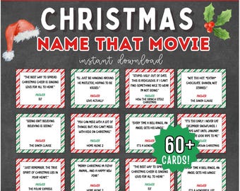 Name the Christmas Movie Game, Christmas Trivia, Christmas Finish The Lyric Game, Adult Christmas Party Games Christmas Classroom Game Bingo