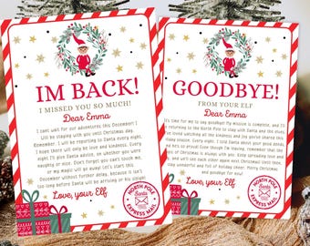 Editable Elf Arrival Letter, Elf Welcome Letter, First time Elf Arrival Letter, Elf Goodbye Letter, First time Elf Arrival,Elf Kit Printable
