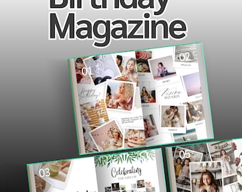 Custom Birthday Magazine Template | Canva Photo Gift (Digital Download)