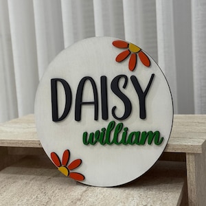 3D Holz Kinderzimmer Namensschild: Benutzerdefinierte Baby Zimmer Dekor