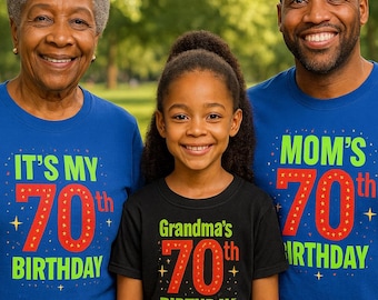 Family 70th Birthday Shirts | Matching Anniversary Celebration Tees