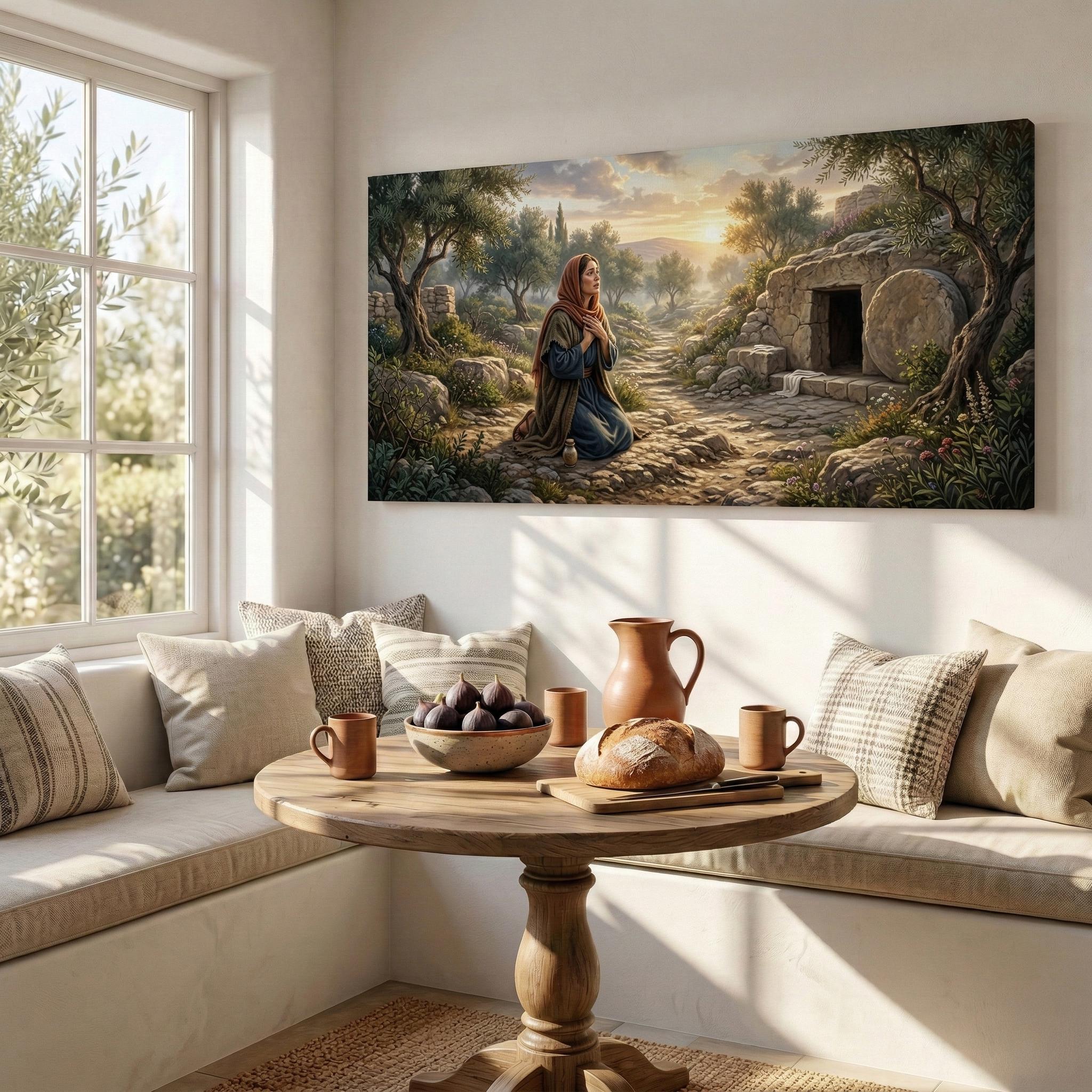 Empty Mastercard Mary Magdalene Empty Tomb Art PRINTABLE, Modern Religious Panoramic ...
