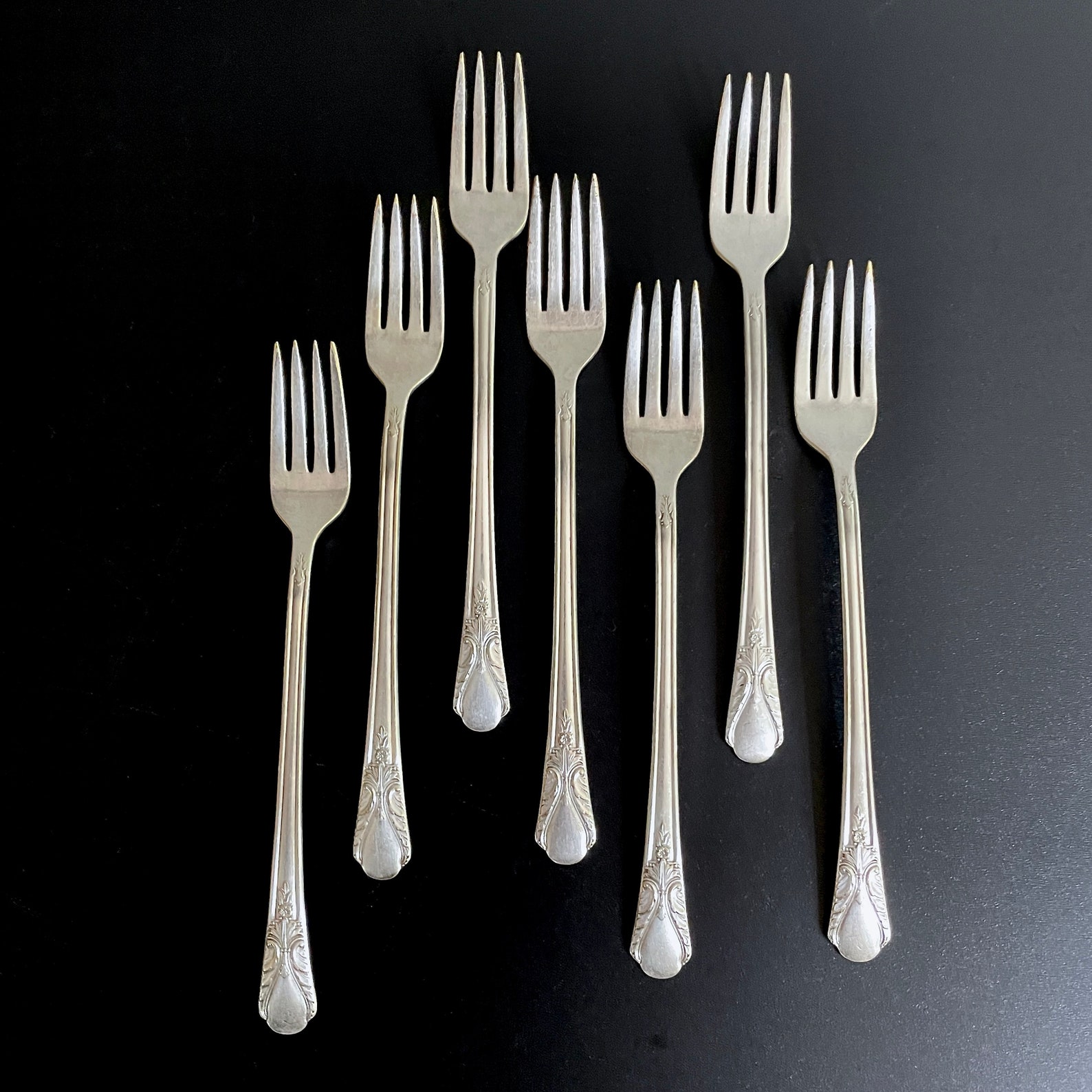 11 Piece Vintage Silver Plate Flatware Set Wm Rogers Etsy