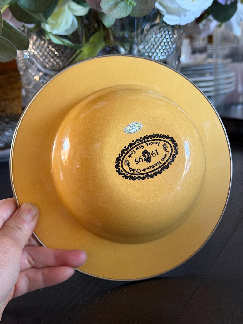 MacKenzie-Childs Yellow Floral Victoria & Richard Salad/Soup Bowl image 5