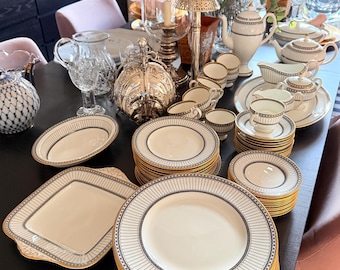 vintage Wedgwood Colonnade Black bone china Dishes