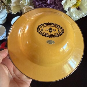 MacKenzie-Childs Yellow Floral Victoria & Richard Salad/Soup Bowl image 3