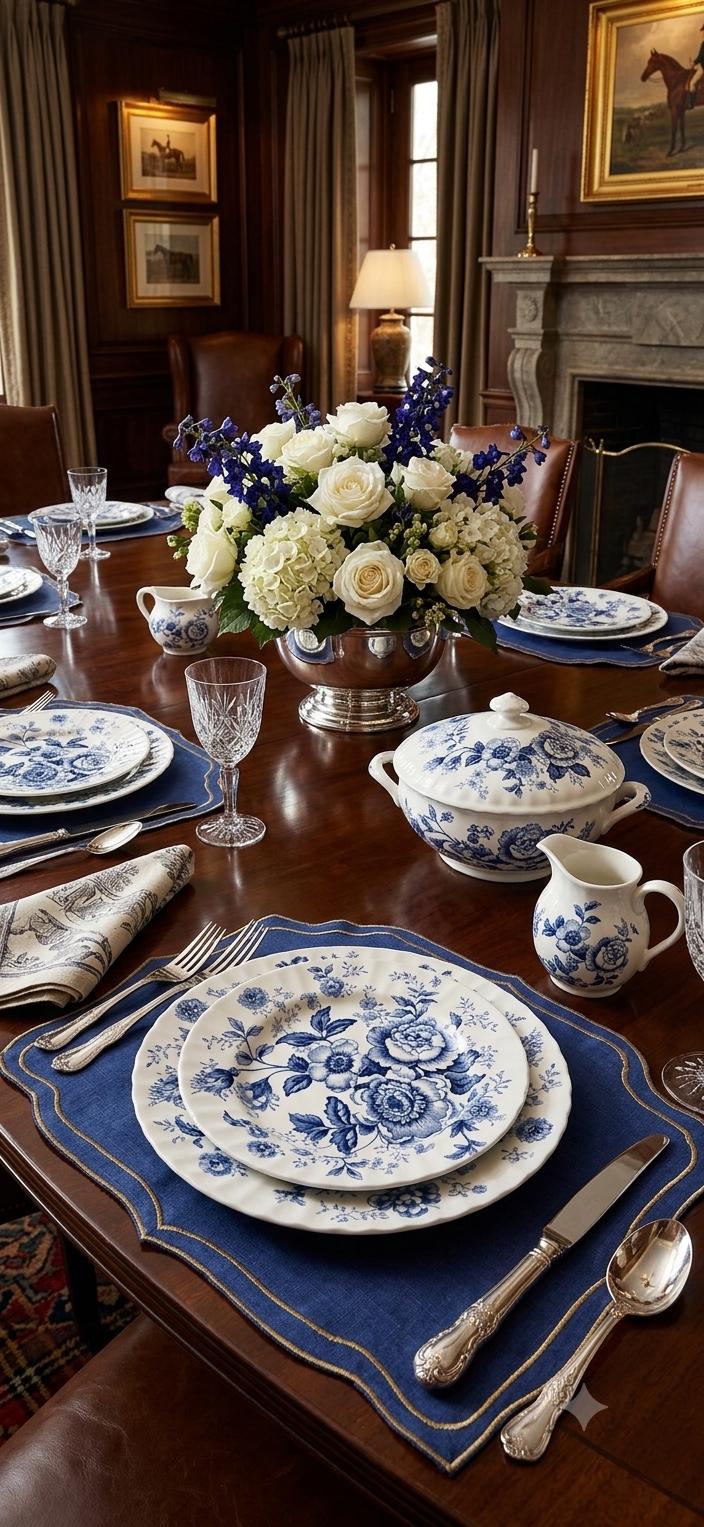 Ralph Lauren Tabletop Collection プレート Ralph Lauren Morning Glory Serving Dishes: Dinner Plates, Platter